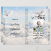 Vorlage zum Dove & Sky Funerary Program (Vorne/Hinten)