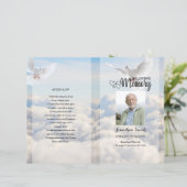 Vorlage zum Dove & Sky Funerary Program (Stehend Vorderseite)