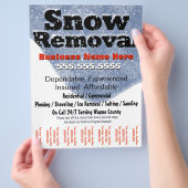 Vorlage zum Entfernen des Schnees, das Abreißen vo Flyer (Hand)