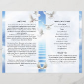 Vorlage zum Himmel und Taube-Beerdigungsprogramm (Rückseite)