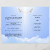 Vorlage zum Himmel und Taube-Beerdigungsprogramm (Rückseite)