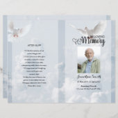 Vorlage zum Himmel und Taube-Beerdigungsprogramm (Vorne/Hinten)