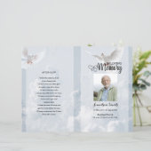 Vorlage zum Himmel und Taube-Beerdigungsprogramm (Stehend Vorderseite)