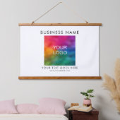 Vorlage zum Hinzufügen von Firmenlogo anpassen Wandteppich Mit Holzrahmen (Schlafzimmer)