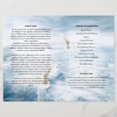 Vorlage zum White Dove and Sky Funerary Program (Rückseite)