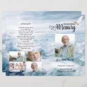 Vorlage zum White Dove and Sky Funerary Program (Vorne/Hinten)