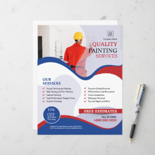 Vorlage zum Zeichnen von Service Flyer: