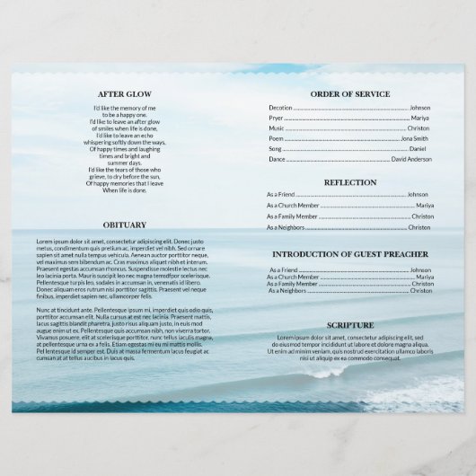 Vorlage zur Beerdigung von Meeresbeständen (Rückseite)