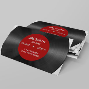 Vorlage zur Retro Vinyl Record generische Visitenk Visitenkarte