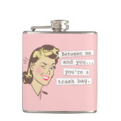 Vorlage zwischen mir u. Ihnen Trashbag Flachmann (Vorderseite)