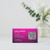 Vorlagen des beruflichen Haarstylist QR Code Visitenkarte (Stehend Vorderseite)