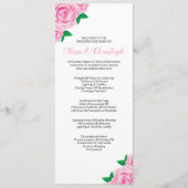 Vorlagen des Hochzeitsprogramms für die Feier (Vorderseite)