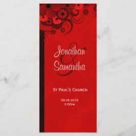 Vorlagen des Hochzeitsprogramms "Weiße und Rote Fl