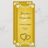 Vorlagen des Rustic Gold Floral Wedding Programms (Vorne/Hinten)