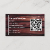 Vorlagen Design Holzarbeiter QR-Code Visitenkarte (Vorderseite)