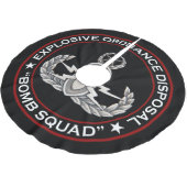 Vorlagen-EOD-Bombengeschwader Polyester Weihnachtsbaumdecke (Schrägansicht)