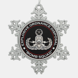 Vorlagen-EOD-Bombengeschwader Schneeflocken Zinn-Ornament