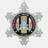 Vorlagen-EOD OIF Schneeflocken Zinn-Ornament (Vorderseite)