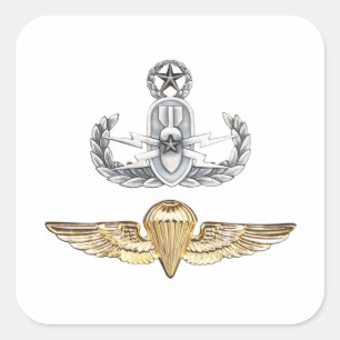 Vorlagen-EODParachutist Quadratischer Aufkleber