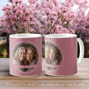 Vorlagen-Foto-Botschaft Andenken Schwestern Rosa C Kaffeetasse