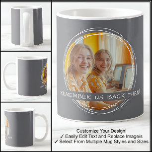 Vorlagen-Foto-Nachricht Andenken Freunde Grau C19 Kaffeetasse