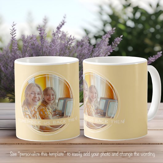 Vorlagen-Foto-Nachricht Andenken-Partner Gelb C62 Kaffeetasse