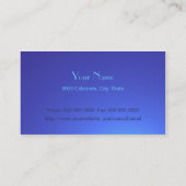 Vorlagen für Blue Martini Cocktail Business Card Visitenkarte (Rückseite)