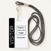 Vorlagen für das Abzeichen von Visitenkarten Ausweis (Rückseite mit Schlüsselband)