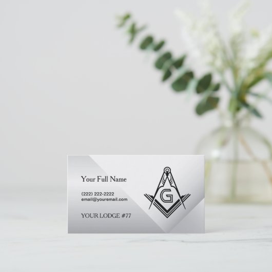 Vorlagen für die Masonic Card Business Card | Frei Visitenkarte (Stehend Vorderseite)