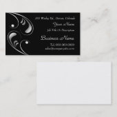 Vorlagen für die Silver Swirl-Design-Visitenkarte Visitenkarte (Vorne/Hinten)