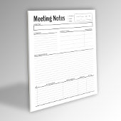 Vorlagen für einfache Sitzungshinweise Notizblock