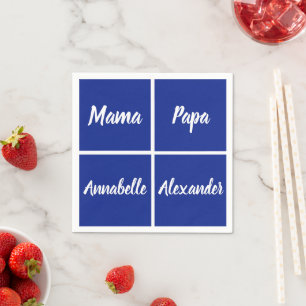 Vorlagen für Familienname Serviette