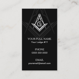 Vorlagen für Freemason-Visitenkarten   Masonic Ca Telefonnummerkarte