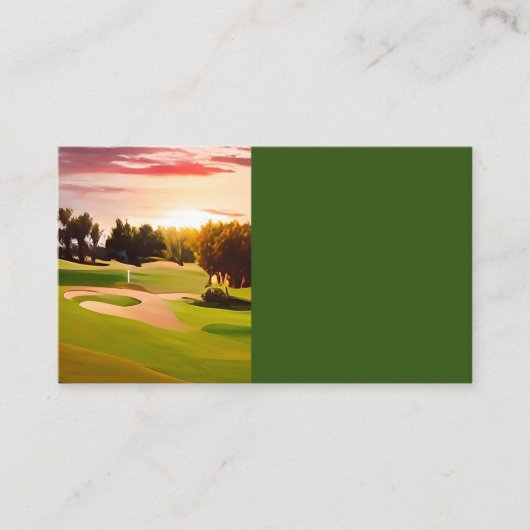 Vorlagen für Golfplätze Business Card Visitenkarte (Vorderseite)