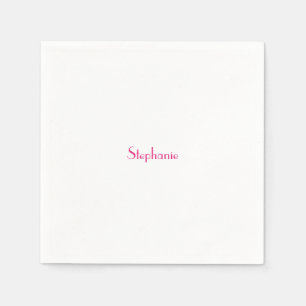 Vorlagen für individuelle Monogramme in Rosa und W Serviette