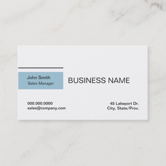 Vorlagen für Minimalistische weiße Visitenkarten Visitenkarte (Vorderseite)