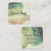 Vorlagen für moderne Visitenkarten in Aquarellfarb Quadratische Visitenkarte (Vorne/Hinten)
