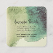Vorlagen für moderne Visitenkarten in Aquarellfarb Quadratische Visitenkarte (Rückseite)