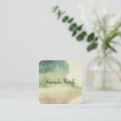 Vorlagen für moderne Visitenkarten in Aquarellfarb Quadratische Visitenkarte (Stehend Vorderseite)