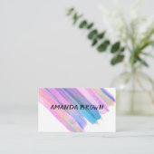 Vorlagen für moderne Visitenkarten in Aquarellfarb Visitenkarte (Stehend Vorderseite)