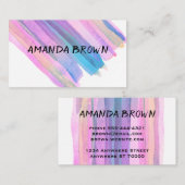 Vorlagen für moderne Visitenkarten in Aquarellfarb Visitenkarte (Vorne/Hinten)