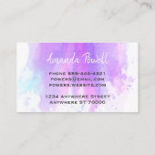 Vorlagen für moderne Visitenkarten in Aquarellfarb Visitenkarte (Rückseite)