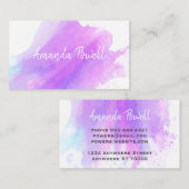 Vorlagen für moderne Visitenkarten in Aquarellfarb Visitenkarte (Vorne/Hinten)