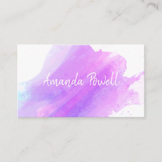 Vorlagen für moderne Visitenkarten in Aquarellfarb Visitenkarte (Vorderseite)