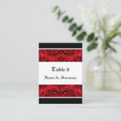 Vorlagen für rote Rosen mit Tischkarten - individu Platzkarte (Stehend Vorderseite)