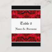 Vorlagen für rote Rosen mit Tischkarten - individu Platzkarte (Rückseite)