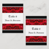 Vorlagen für rote Rosen mit Tischkarten - individu Platzkarte (Vorne/Hinten)