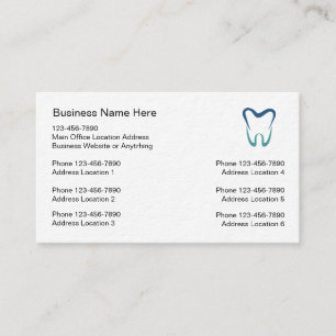 Vorlagen für Visitenkarten mit mehreren Standorten Visitenkarte