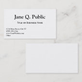 Vorlagen für Visitenkarten Visitenkarte (Vorne/Hinten)