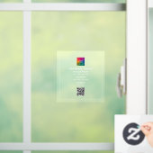 Vorlagen-Upload Geschäft-Logo QR-Code Öffnungszeit Fensteraufkleber (Zuhause)